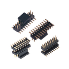 Black 2.0mm Single Row Pin Header Connectors SMT Gold Plating